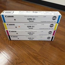 Canon GPR-51 Toner Set - Yellow Magenta Cyan Black - Genuine New OEM Kit picture