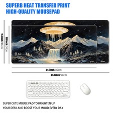 1 XXL Extra Large Alien UFO Melting Golden Falling Mountain Waterfall Oil Pain picture