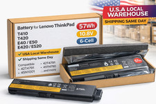 Battery for Lenovo ThinkPad T410 T420 E40 E50 42T4791 57Wh 10.8V 6-Cell Replacem picture