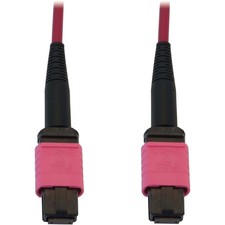Tripp Lite 1m MTP/MPO-PC OM4 100G Multimode F/F 12 Fiber Optic Cable Magenta picture