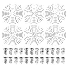 6Pcs 170mm Fan Finger Grill Metal Ventilation Grill Cover with Screws Silver] picture