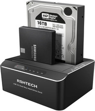 RSHTECH Aluminum Dual Bay USB 3.0 SATA Hard Drive Docking Station picture