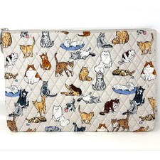 Vera Bradley A Cat’s Life Laptop Pouch Cotton Up To 15 in Laptop Cat Lover Gift picture