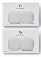 Lot Of 2 Google Nest Wifi Pro Wi-Fi 6E Router Mesh System - Snow picture