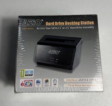 AZIO ADP-SU33 Hard Drive Docking Station SATA 2.5” or 3.5” New / Sealed Box picture