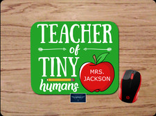 TEACHER OF TINY HUMANS PERSONALIZED NAME CUSTOM MOUSEPAD DESK MAT SCHOOL GIFT picture