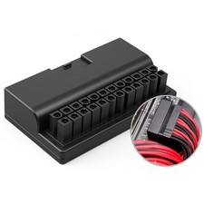 90 Degree ATX 24Pin Female to Male Connector Prolonged Plastic Power Adapter r picture