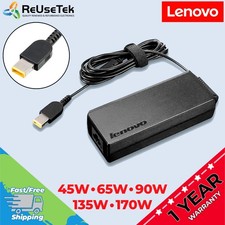 Genuine Lenovo 45W/65W/90W/135W/170W/230W Yellow Square Slim Tip AC Adapter picture