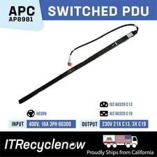 IEC 309 3-Phase Switched PDU 21x C13 3x C19 230V 11kW APC AP8981-X631 16A 0U picture
