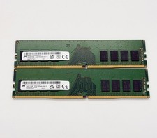 32GB KIT MICRON MTA8ATF2G64AZ-3G2F1 PC4-3200AA-UA2-13 DIMM DESKTOP TESTED 16GBX2 picture