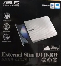 ASUS - SDRW-08D2 - USB 2.0 White External CD / DVD Re-Writer Mac OS Compatible picture