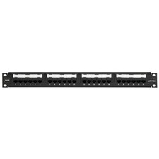 LEVITON 69586-U24 CAT6 Patch Panel 1U Plastic/Steel 24 Ports T568A/B picture