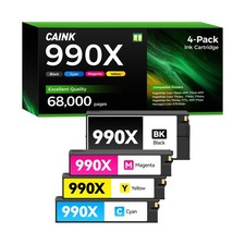 990X Ink Cartridges High Yield 4-Pack Replacement for HP 990X 990A 990XL 990X... picture