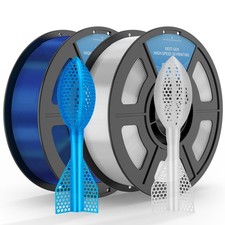 95A TPU Filament Bundle 1.75mm - Clear Blue & Clear, 2kg Total for 3D Printing picture