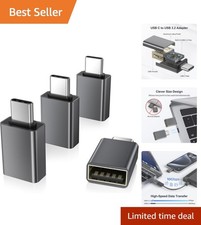 Thunderbolt 5 USB C to USB A Converters – Compact 4-Pack for Quick Data Transfer picture