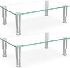 2 Pack Adjustable Monitor Riser Stand – Ergonomic Desktop Organizer picture