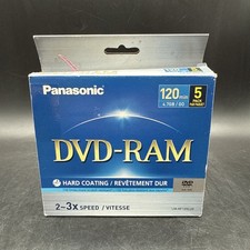 Panasonic DVD RAM Disc 120 MIN 4.7 GB 5 Pack (LM-AF120LU5) NOS picture