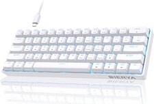 DIERYA 60% Mechanical Keyboard, DK61se Wired Gaming Red Switch, White  picture