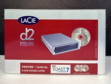 NEW LaCie d2 DVD±RW External Drive FireWire LightScribe 16x Silver Mac/PC picture