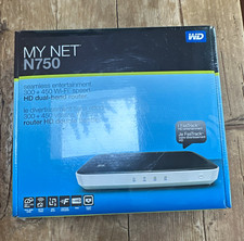 WD My Net N750 Dual-Band Router 450 Mbps Max, 4-Port LAN, Black/White picture