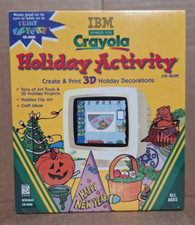 IBM's Crayola Holiday Activity (PC, 1997) - New / Sealed Big Box picture