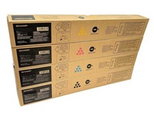 New OEM Genuine Sharp 1 Full Set K,M,Y,C BP-NT90BA BP-NT90YA BP-NT90MA BP-NT90CA picture