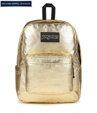 JanSport Superbreak Plus FX Backpack - Work, One Size, Surreal Shine Gold picture
