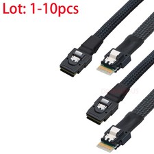 Lot SLIM SAS SFF-8654 4I to MINI SAS 8087 Server Hard Disk High-Speed Cable 50CM picture