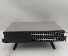 LOT OF 2 Cisco SF300-24P 24 Port Poe Managed Gigabit Switch picture