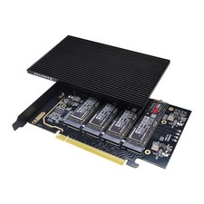 PCIe 4.0 x16 to M.2 NVMe SSD Expansion Card with Heatsink, Supports 4x M.2 2280 picture