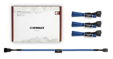 NEW Noctua NA-SEC1 chromax.blue 30cm 3x Extension Cable 4-pin PWM fan Extension picture