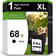 OULADUN 68 Black Ink Cartridge High Yield Replacement for HP 68xl Black Ink Comp picture