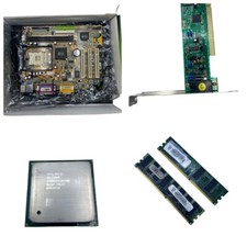 Combo Motherboard Gigabyte GA 8slml rev 1.0 & Ram & Ethernet Card & Chip picture