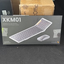 ProtoArc XKM01 Foldable Full-Size Wireless Keyboard & Mouse Combo Portable picture