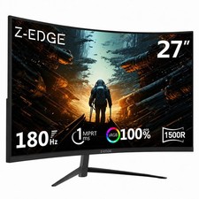 Z-Edge 27 inch Curved Gaming Monitor, 1080P, 180Hz/144Hz Computer Screen picture