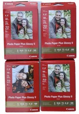 CANON PHOTO PAPER PLUS GLOSSY II, FOUR (4) PACKS, (400) TOTAL SHEETS, PP-201 picture