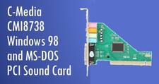 NEW DOS / Windows 98 Retro Gaming Sound Card CMI8738 w/ DOS Win9x XP Driver CD picture