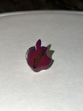 Rare Vintage Apple Computer Lisa Maroon Enamel Hat Lapel Pin picture