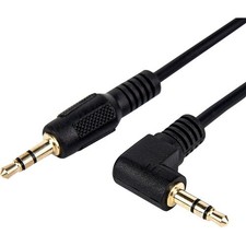 Rocstor Premium Slim 3.5mm to Right Angle Stereo Audio Cable 10 ft - M/M - Mini- picture