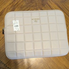 Michael Kors Jet Set Charm Quilted Leather iPad Pro Case Sleeve – Soft Pink NWT picture