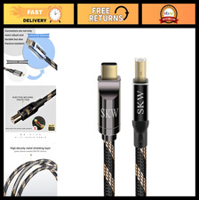 High-Quality USB C to USB B DAC Cable 3.2ft Double Shielded Audiophile Audio picture