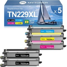MYTONER TN229XL TN229 Toner Cartridges 5 Pack Compatible Replacement picture