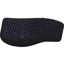 Adesso Tru-Form 150 3-Color Illuminated Ergonomic Keyboard picture