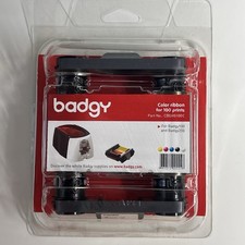 Genuine Evolis Badgy100 / Badgy200 YMCKO Ribbon - CBGR0100C - New picture
