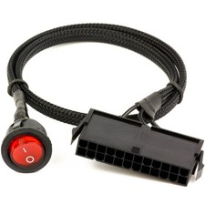 CRJ 24-Pin ATX Jumper Cable 24in Black LED Switch picture