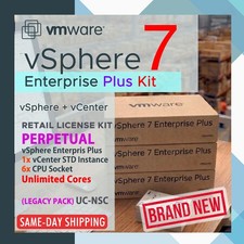 VMware vSphere 7 Enterprise Plus 6 CPU License Kit with vCenter Standard, NEW picture