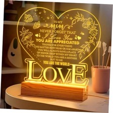 to My Mom, Never Forget that I Love You – Heart-Shaped LED Night To My Mom picture