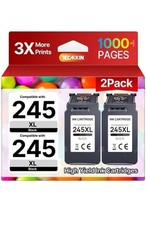2Pk High Yeild 245XL Black Ink for Canon Pixma TR4520 MG2522 MG2922 TS3120 TS302 picture