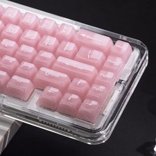 Transparent Pink Clear Jelly MDA Profile Custom Keycaps For Cherry MX Switches picture