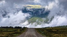 Landscape scottish highlands scotland nature road far Custom Gaming Mat Desk picture